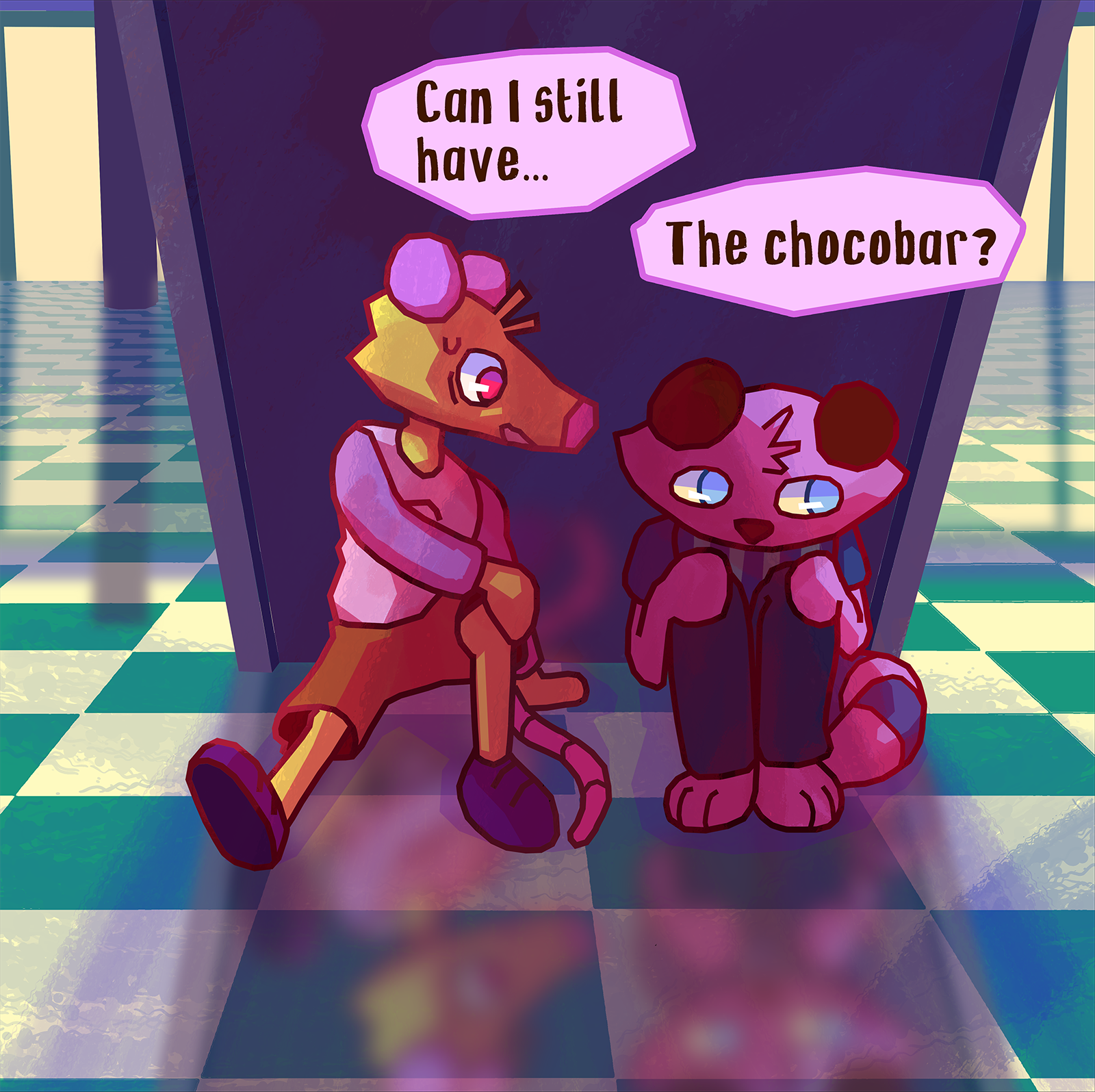 ???: Je peux quand meme avoir... la chocobar ?