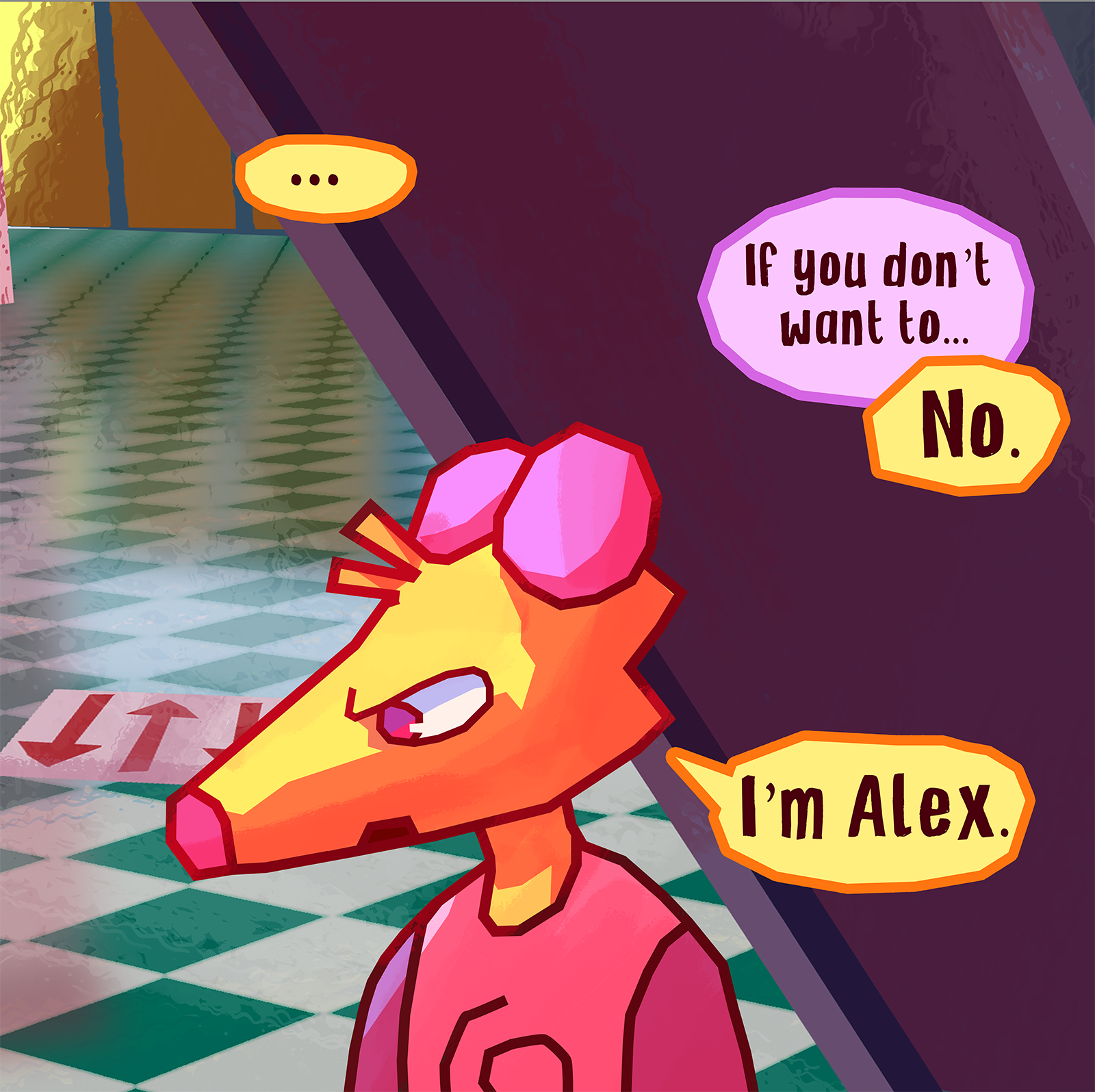 Martin: Si tu prefere ne pas- Alex: non. Je m'appelle Alex