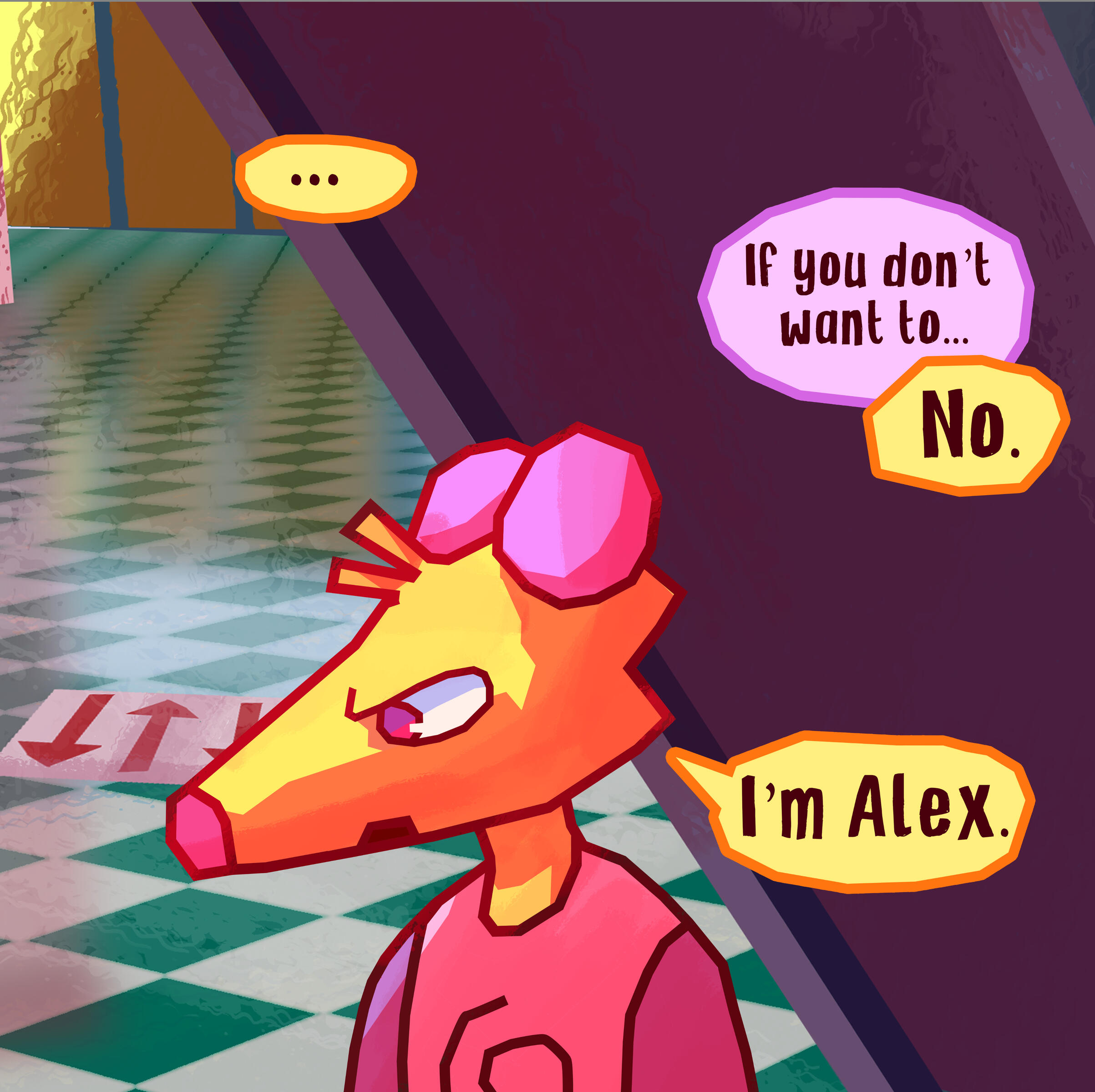 Martin: Si tu prefere ne pas- Alex: non. Je m'appelle Alex